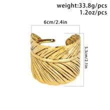 1pc Vintage Hieroglyphic Floral Pattern Bangle Bracelet, Unique Arm Cuff
