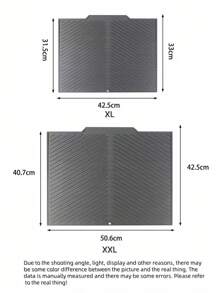 وسادة ترشيح متعددة الأغراض من السيليكون المطاطي، منحدرة لتصريف الصرف، مناسبة لأحواض الاستحمام وطبق تجفيف الأواني والأطباق، وسادة مضادة للانزلاق للطاولة وأواني الطبخ، تحافظ على نظافة وترتيب المطبخ. يمكن استخدامها أيضًا كوسادة طبق الشواء، وأواني الطبخ، والأكواب وغيرها.