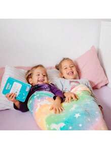 Bolsa de dormir con iluminación infantil, manta con iluminación estilo mermaid y cielo estrellado, decoración navideña