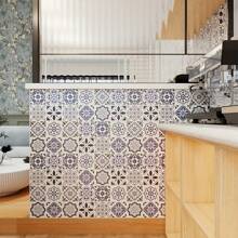 1 Roll 40cm X 600cm/15.74" X 236.22" Blue Waterproof And Oil-Proof Kitchen Self-Adhesive Wallpaper Film For Drawer, Countertop, Worktop, Stove Surface Protection And Renovation