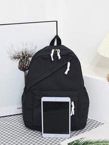 Zestaw 4 plecaków w jednolitym kolorze, casualowy, elegancki, z przegrodą na laptopa, torbą na lunch, torbą na ramię i piórnikiem, regulowanym paskiem, wieloma kieszeniami i pojemnymi torbami szkolnymi. Wielofunkcyjny zestaw plecaków dziennych dla mężczyzn/chłopców/nastolatków/studentów/absolwentów. Do codziennego użytku/na wakacje/podróże/powrót do szkoły.