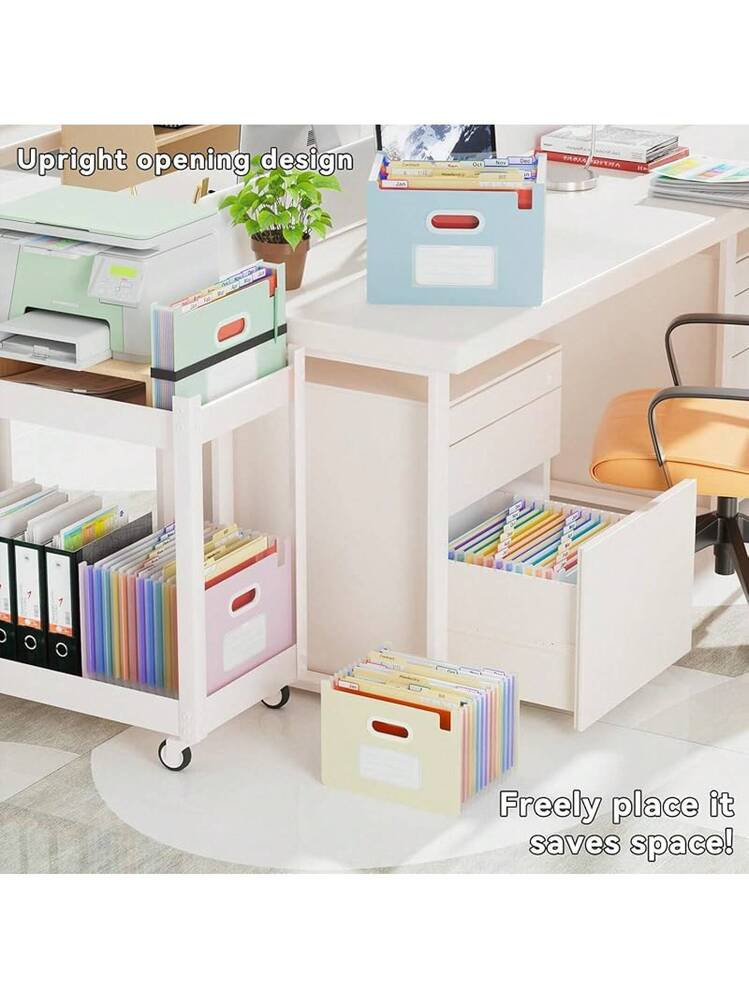 ThinkTex 26 Pockets Accordion File Organizer, Upright & Open Top