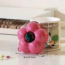 Hộp đựng đồ "Happy Pills" di động - Họa tiết hoa nhiều màu sắc, Hộp đựng đồ du lịch đa năng có dây đeo cho phụ kiện nhỏ, Nắp ngăn chia trong suốt, Ngăn chia có thể tháo rời - Thích hợp làm quà tặng gia đình, du lịch, ngày lễ và sinh nhật, Hộp đựng phụ kiện | Phong cách Art Deco | Hộp đựng thuốc du lịch bền, Hộp đựng thuốc, Thích hợp làm quà tặng - Hộp đựng thuốc du lịch, Hộp đựng thuốc, Hộp đựng thuốc để ví - Nhiều màu - Xem 3