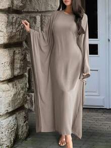 Unadoll Women's Autumn Leisure Outing Festival Date Music Festival Mother's Day Easter Back To School,Christmas, Straight Waist Elegant Robe Dress