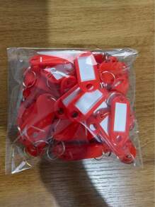 Multifunctional PP Material Key Tag, Writable For DIY Numbers, Can Be Used As A Hanging Tag, Classification Sign, Luggage Key Tag, Etc., To Identify Keychains. School Supplies,Back To School