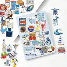 50 adesivos decorativos para mar aberto, manual para laptop, capa para celular, material escolar, volta às aulas