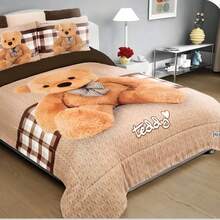 Cobertor Con Reversa De  Borrega Térmico PROVIDENCI  para los tiempos de frio con Increíbles Diseños Matrimonial-Beautty Home - Teddy - Ver 1