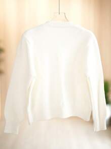 JIANHU Spring Bowknot Knit Cardigan, Cropped Design For Petite Fit, Elegant And Versatile For A Stylish Look