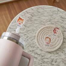 1pc Custom Accessions Photo Straw Topper,Custom Photo,Personalized Straw Topper,Gift For He She- Custom Photo Straw Topper- Ideal Cup ID Accessories Personalized Straw Cover Compatible With Cup 30 40 Oz,Brunch-Ready - Multicolor - View 4