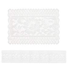 1pc Square Lace Sunflower Placemat, French Lace Luxury Placemat Heatproof Mat For Plates Bowls Fruit Tray Tabletop Decoration
