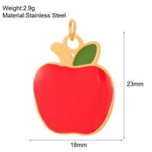 1 Pc Fashion Jewelry Compact Pendant Cherry Strawberry Mango Watermelon Stainless Steel Fruit DIY Women's Vacation Beach Accessories And Accessories
