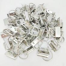 50PCS Lanyard For KEY Fob Hardware 1 Inch For KEYchain And Wristlet Clamp DIY - Silver - View 4