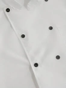 Unisex Chef Jacket, Short Sleeve, Solid Color Chef Coat For Hotel Restaurant Uniform