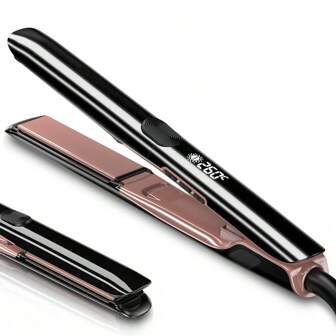 Hair Straightener And Curler 260 Celsius Degree High Temp Professional 30s Fast Heating 2 In 1 Flat Iron Get Frizz-Free Dual Voltage For Travel Using