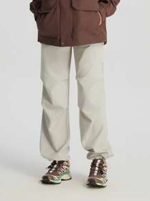 TECTOP 女士户外保暖裤，防风、保暖、透气、防水，弹性腰带，2个大口袋，适合滑雪和徒步旅行，图案随机发货，冬季款