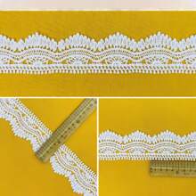 Vintage Lace Satin Ribbon, 5cm/1.97in Width,Hollow Decor Craft Trim For Clothing, Gift Wrapping, DIY Crafts, Shoe & Hat Decoration, Wedding Dress Decoration