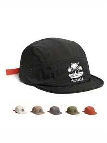 1 件圆形骷髅图案短檐棒球帽，休闲可调节太阳帽，男女通用，适合春夏季，适合日常穿着、运动、旅行、万圣节