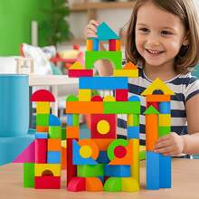 幼儿泡沫积木，EVA软质堆叠拼装玩具套装，大号软积木，适合学龄前儿童，益智拼图玩具，3-6岁儿童（男孩女孩皆宜），生日礼物，拼装玩具，积木工具套装，建筑套装，亲子互动，生日和节日礼物，返校礼物，圣诞节和万圣节礼物 - 彩色 - 查看 10