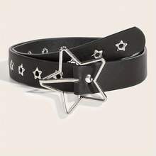 Y2K Sweetheart Five-Pointed Star Belt - màu đen - Xem 8