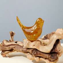 1 件装天然水晶鸟雕像灵气石雕像风水雕塑宠物纪念装饰品家居花园