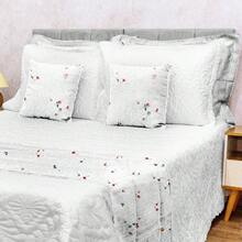 Kit 1 Peseira QUEEN + 2 Capas de Almofadas 40x40cm Piquet - DELICATA - Visão 1