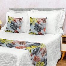 Peseira Casal Piquet Favinho + 2 Capas de Almofadas 40x40cm C/ Zíper - DELICATA - Visão 3