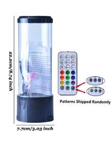 水族箱灯 水母灯 鱼缸装饰 遥控RGB水族箱夜灯 12色LED水族箱装饰 宠物用品 节日礼物 水母灯（白色） - 白色 - 查看 8