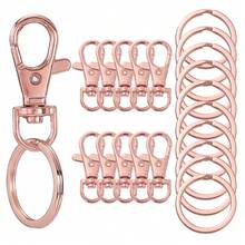 20 piezas de ganchos giratorios metálicos y anillos para llavero para accesorios de fabricación de joyas y llaves - Juego de llaveros giratorios. - Ver 19