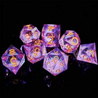 哥特式液体骰子套装，桌面角色扮演游戏骰子，最佳礼物选择