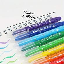 10pcs Washable Silk Color Pens Retractable, Vivid Colors, Suitable For Drawing And Painting On Paper And Art Projects, Paper Coloring Supplies | Vibrant Painting Color Pens | Washable Markers