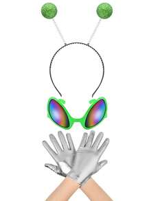 D EXCEED 2/3/4PCS Alien Costume Accessories Antenna Headband & Props Glasses & Gloves Costume Bundle Set For Halloween, Cosplay Events, Photo Shoots,Party Costume - Multicolor - View 21