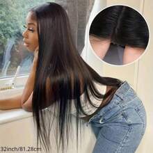 CUEKI 4x4 Closure Lace Wig Straight HD Transparent Lace Closure Glueless Wig Fiber Mixed Human Hair Pre Cut Pre Plucked All Ready Wigs For Women Wear & Go Fast Install For Beginners(Bob Wig 6inch)