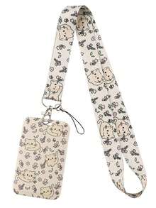 1 Dây đeo thẻ ID màu trắng có thiết kế hình mèo dễ thương, thích hợp cho phụ nữ, bé gái và trẻ em để đựng thẻ ID, móc chìa khóa, huy hiệu, đồ dùng học tập, trở lại trường - Nhiều màu - Xem 8