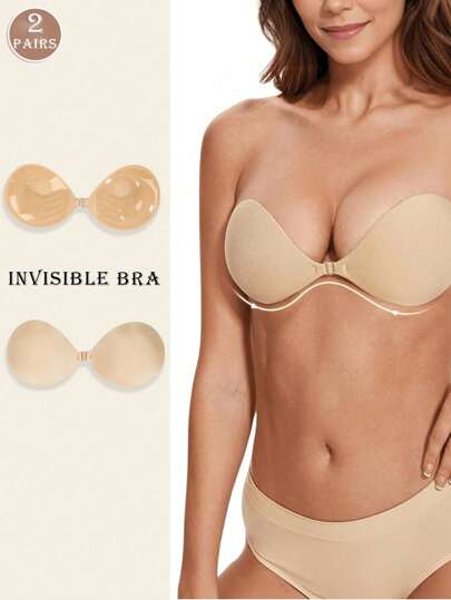 The Palm-Shaped Self-Adhesive Bra For Women, And The Breasts Are Enhanced With Women's Underwear Accessories, Which Are Suitable For Women's Underwear Such As Wedding Dresses, Sundresses, And Backless Outfits