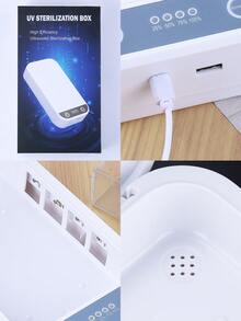 SWEET UV Nail Tool Sterilizer Box, With Blue Light, Multi-Functional USB Nail Tool Sterilizer & Aromatherapy Box, Suitable For Professional Nail Salons, Nail Tools, Makeup Tools, Tweezers, Jewelry, Phones, Watches, Keys, Etc. - White - View 10