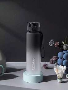 1个650ml/1000ml塑料运动水壶，防漏，耐热，适合学生和户外使用，容量大 - 彩色 - 查看 3