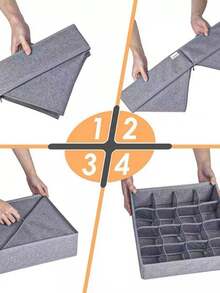 24-Compartment Foldable Underwear Organizer - Multicolor - View 7