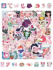 Cute Cartoon Salamander Drawing Sticker Cartoon Anime Figure Newt Salamander Cynops Orientalis Salamandrid Image Stickers Manual DIY Puzzle Paster Mini-Game Waterproof Sticker Festival Gifts Party Gifts A Birthday Present Luggage Notebook Computer Mobile Phone Decoration Sticker New HOT Figures Water Bottle Stickers Games