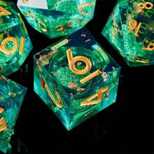 Gothic Style Liquid-Filled Dice Set, Tabletop Role-Playing Game Dice, Best Gift Choice