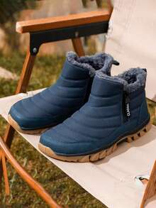 Botas de nieve de invierno enfocadas en la comodidad para hombres - Zapatos para caminar al aire libre ligeros y antideslizantes