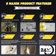 [工艺胶] 适用于镶嵌水晶 DIY 胶水，用于戒指、耳环、发夹上的珠宝、人造珍珠和水钻，适用于学校用品、返校 - 彩色 - 查看 7