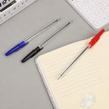 6-15pcs Blue, Red, Black Cristal Pens BIC Ballpoint Pen, Medium Point (1.0mm), School OFFICE Supplies For Student Teacher, School Supplies, Back To School - 均碼 - 查看 8