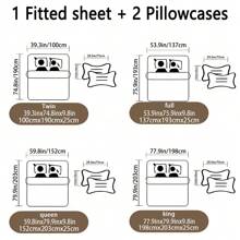 Disney Juego de sábanas de 3 piezas Disney - 1 sábana ajustable, 2 fundas de almohada (1*Sábana ajustable, 2*Fundas de almohada, Sin acolchado), Elegante, suave y cómoda, adecuada para dormitorios familiares, habitaciones de invitados, uso universal en todas las estaciones