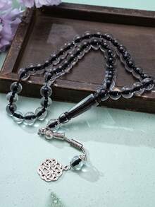 1pc, 45pcs Acrylic Muslim Prayer Beads, Islamic Tasbih Rosary Bracelet, Lightweight Luxury Unisex Bracelet, For Worship Praying, Festival Gift - Multicolor - View 1