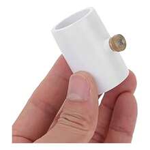 5 piezas de adaptadores de PVC para boquillas del sistema de riego de jardín. Adecuado para refrescarse y repeler mosquitos en verano, el agua tiene un efecto de pulverización después de su uso. - Blanco - Ver 1