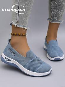 STEPREACH 春季新款女士透气网眼跑鞋，舒适休闲运动鞋，轻便一脚蹬驾驶鞋，完美的母亲节礼物