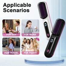 Portable Wireless Hair Straightener With 3 Temperature Settings, Fast Heat-Up, Compact Design For Travel, USB-C Charging, Long Battery Life, Travel Hair Straightener | Sleek Device Design | Hair Tool, Mini Hair Straightener