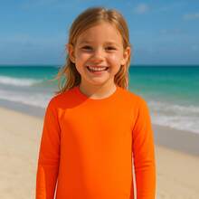 Original UV Protection Thermal T-Shirt Long Sleeve Solar Kids PLT 351 - trái cam - Xem 1