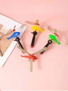 1sets Random Color Outdoor Pull Line Helicopter Toy Plane, Fly Small Plane, Teenager's Outdoor Games Sports Toys, Handle Pull Helicopter, New Year/Halloween/Christmas/ Birthday Gifts , Plastic Toy, Party Small Gift, Stress Relief Toy, Decompression Toy, Indoor/Outdoor Activity - View 6