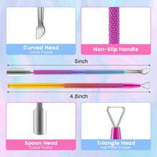 050Gel Nail Polish Remover, Professional Gel Polish Remover For Nails Non-Irritating Easily & Quickly Remove Nail Polish, Gel Remover Tools Kit Nail File Cuticle Pusher Nail File Grit-1 - 凝膠指甲油去除劑(1 包) - 查看 5